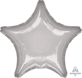 Silver Star Foil Balloon - 19 Inches